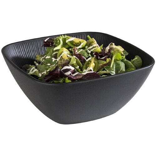 GGM Gastro (6 Stück) Schale - NERO - Melamin - 3,5 Liter - eckig - Schwarz