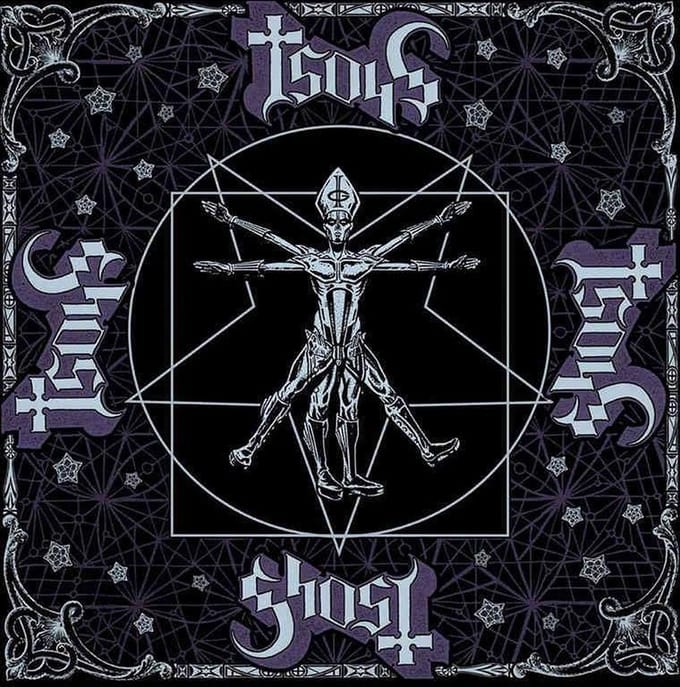 Ghost - Vitruvian Ghost Bandana - Zwart