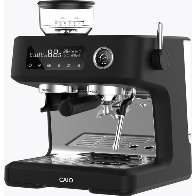 CAIO One portafiltermachine met molen zwart