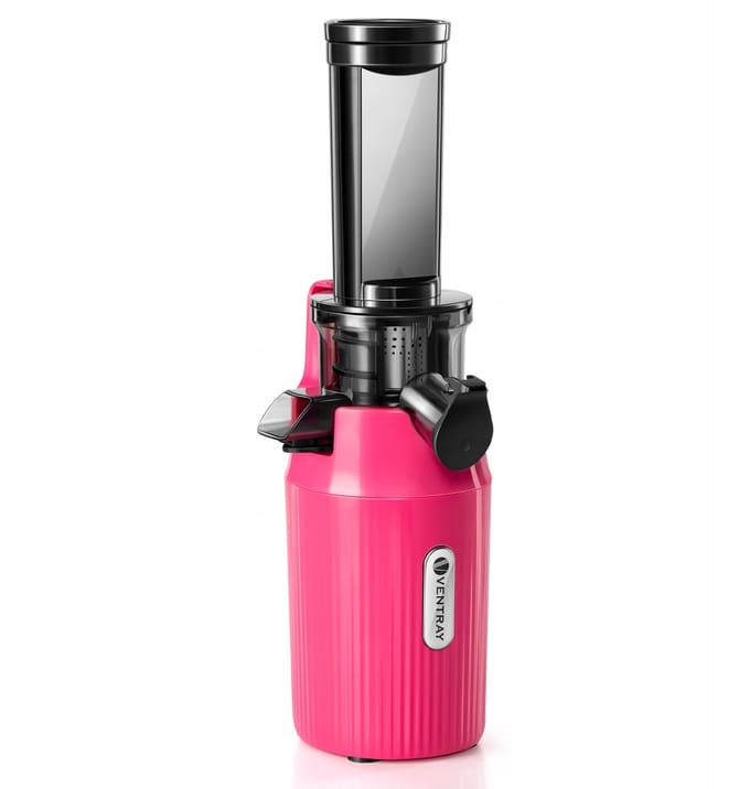 Ventray Ginnie Slowjuicer - Compacte Sapcentrifuge - 60 RPM - roze