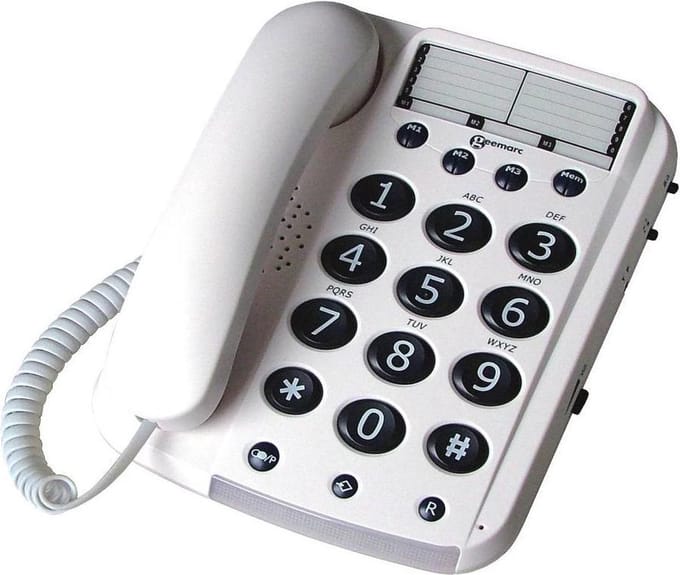 Geemarc Dallas 10 - Vaste telefoon - Wit