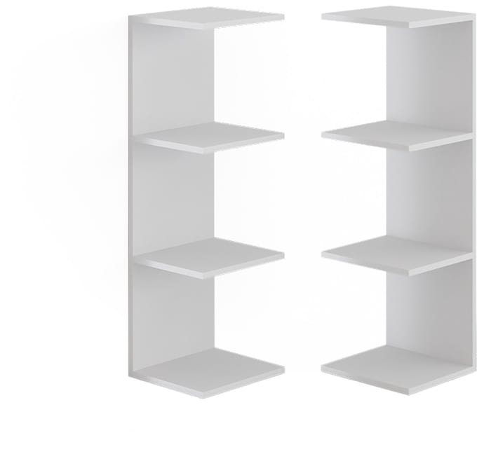 Vicco Paolo Wandplank – 30 x 95 cm Set van 2 Wit