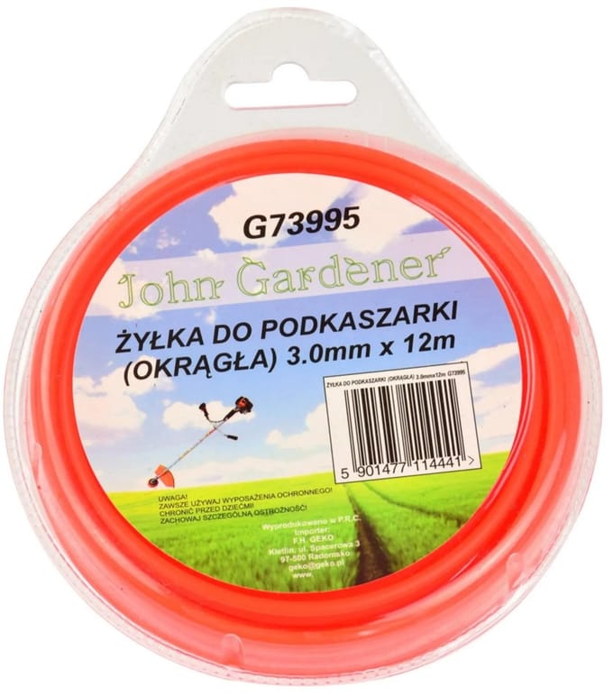 John Gardener Nylon draad - 3,0 mm - 12 m - Hittebestendig - Flexibel