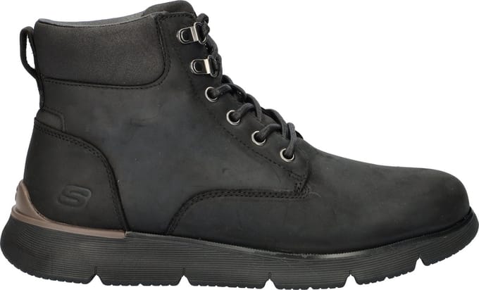 Skechers Augustino heren veterboot - Zwart - Maat 44