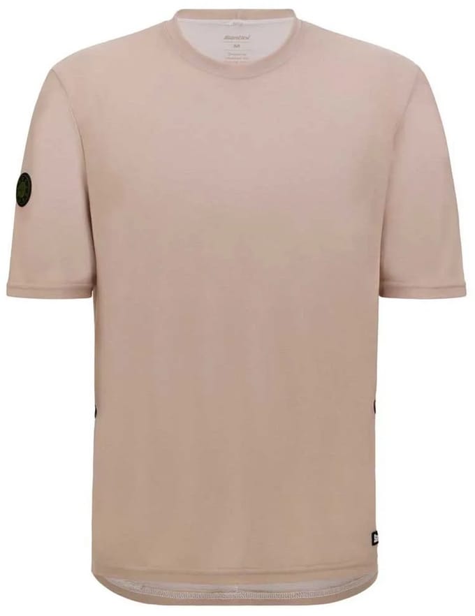 Santini Delta Line Tech T-shirt Met Korte Mouwen Beige XL Man