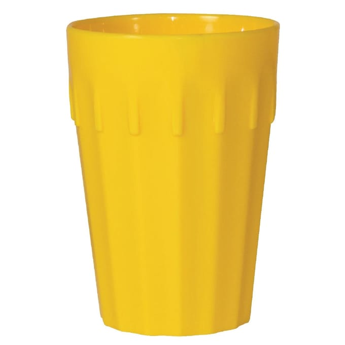 Olympia Kristallon polycarbonaat bekers 14,2cl geel (12 stuks)