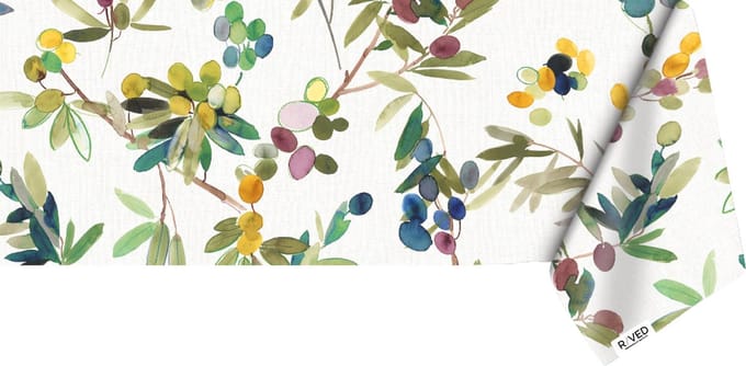 Raved Tafelzeil - 140 cm x 220 cm - Paars Bessen - PVC - Afwasbaar