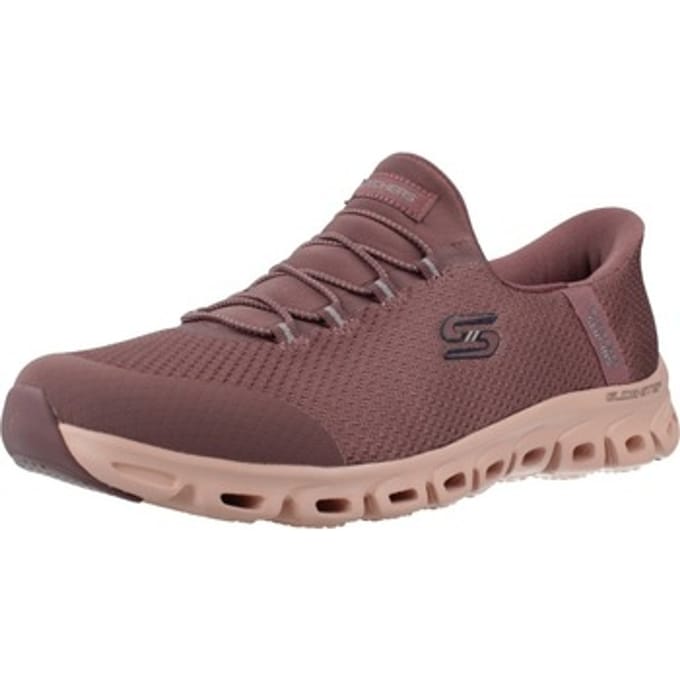 Skechers Slip-Ins Glide Step Vibey bordeauxrode pantoffels