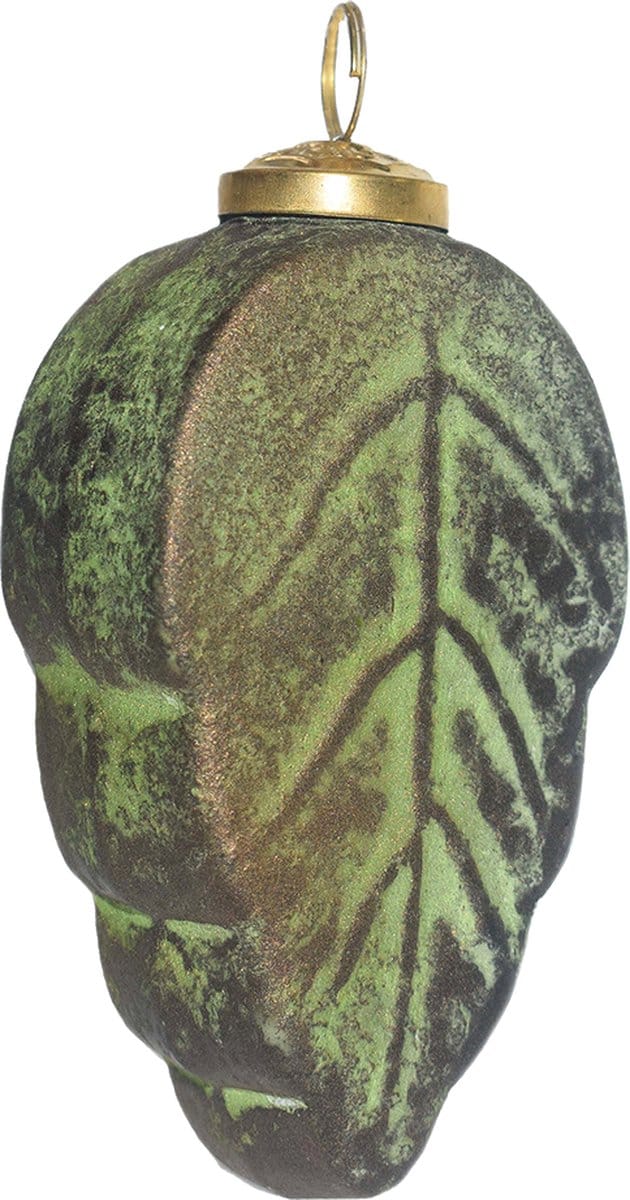 Clayre & Eef Kerstbal Overig 7x4x13 cm Groen Bruin Glas Kerstballen