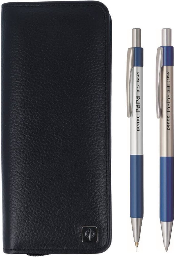 Penac Set - Vulpotlood - Balpen - Blauw - Metaal - Luxe Editie - Etui