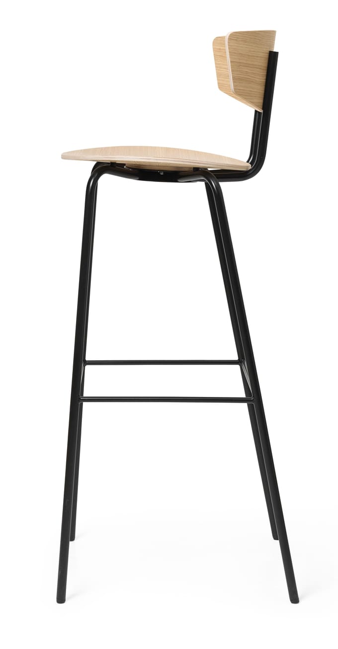 Ferm Living Herman Barstoel - wit geolied - eiken - Zithoogte 78 cm