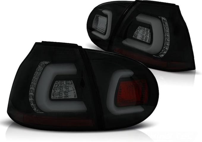 Achterlichten VW GOLF 5 10 03-09 ZWART SMOKE LED STRIP