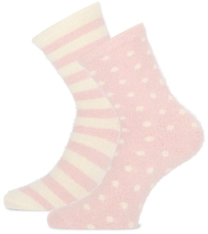 Basset Home socks Dots en Stripes roze one size