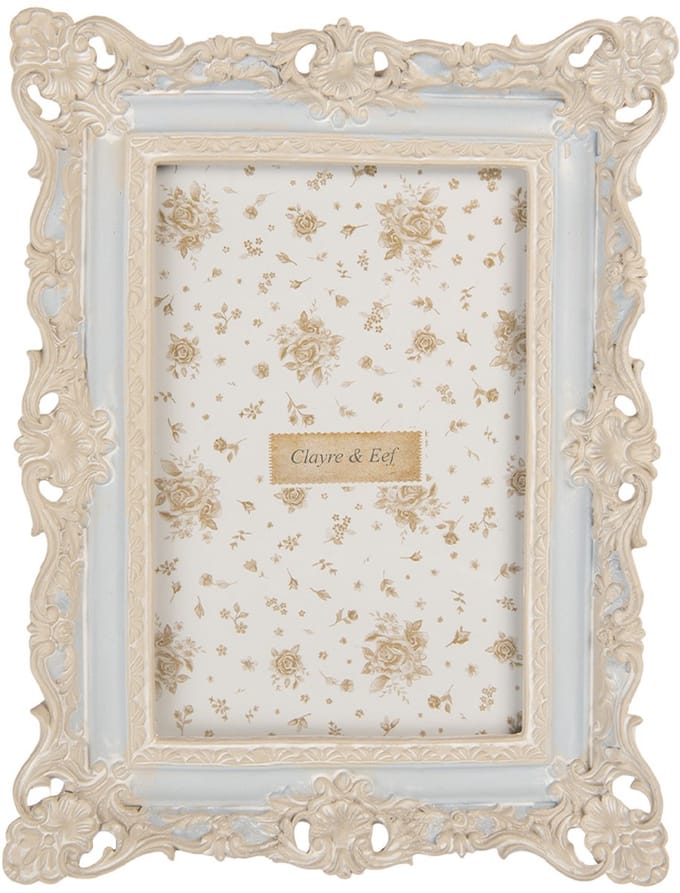 Clayre & Eef Fotolijst 10x15 cm Blauw Kunststof