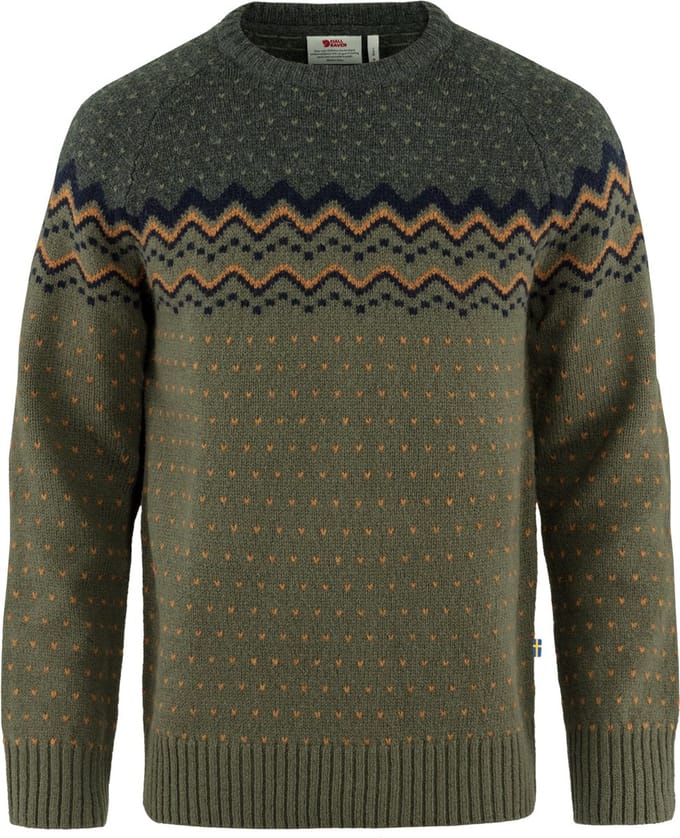 Fjällräven Övik Knit - Laurel green-deep forest - Maat Herren_XL