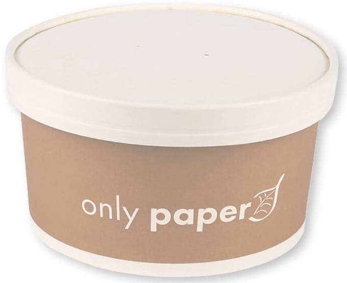 NATURE Star deksel voor saladeschaal Only Paper, 150 mm, wit
