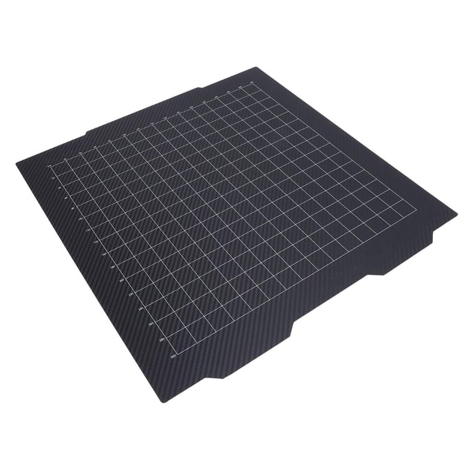 3D Printer Bouwplaat 365 X 365mm Dubbelzijdig Koolstofvezel PET Poedercoating PEI Veerstaal gray