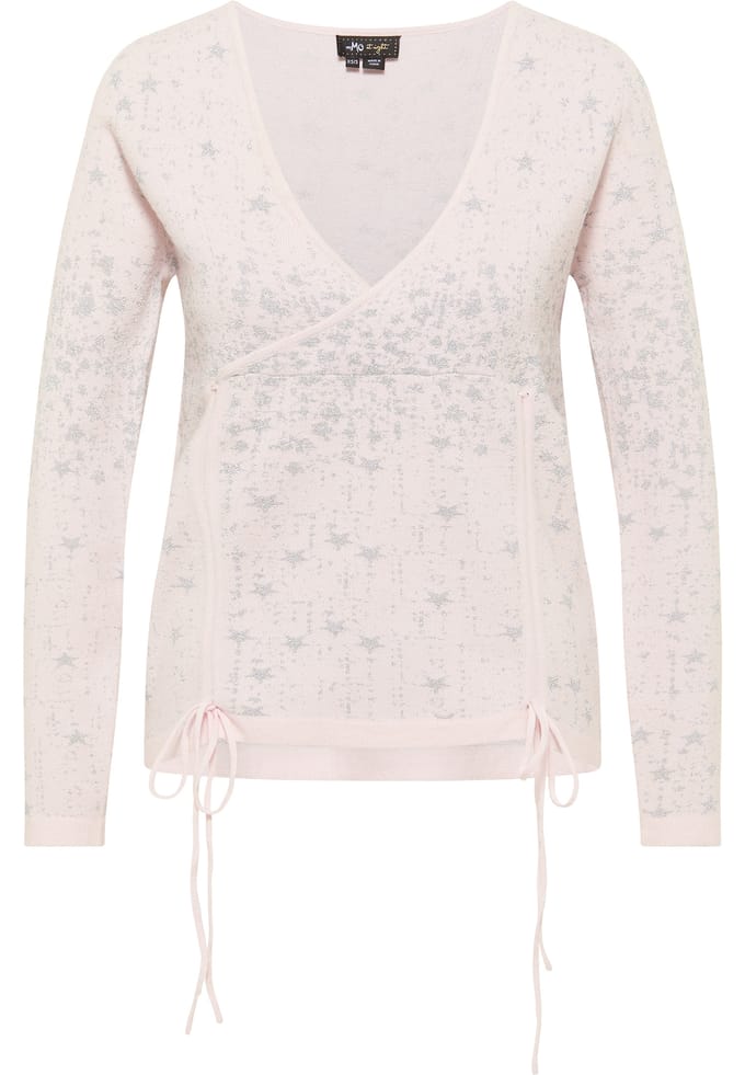 Mymo Gebreide trui Nolie Dames roze zilver