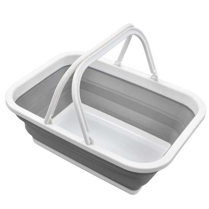 Opvouwbare Picknickmand Grote Capaciteit Multifunctioneel Stevig Handvat Speelgoed Opbergmand voor Thuis white