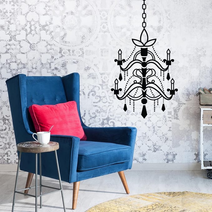 Walplus - Muursticker - Meubel Set Kandelaar - Zwart