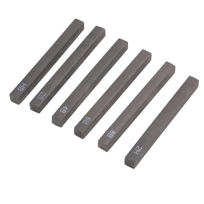 6 Stuks Houtskoolstiften Draagbaar Multifunctioneel Schetsen Tekenen Kunst Graffiti Schilderen Koolstofgrafiet gray