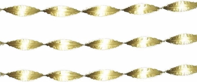 Crepepapier slinger - 2x - goud - 6 meter - feest versiering