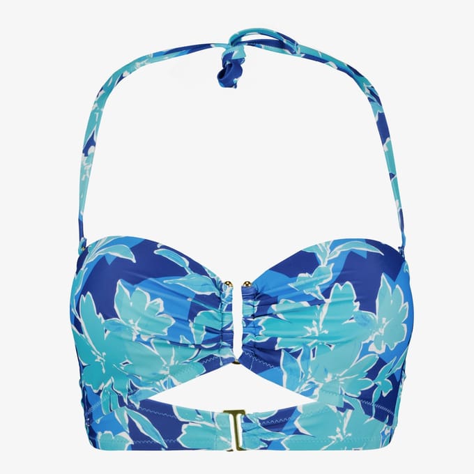Osaga dames bikinitop met bloemenprint blauw - Maat M