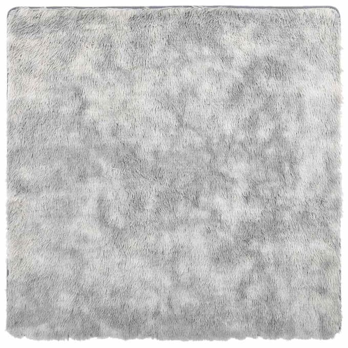 vidaXL - Hoogpolig - vloerkleed - NAVARRA - 200x200 - cm - polyester - zilvergrijs
