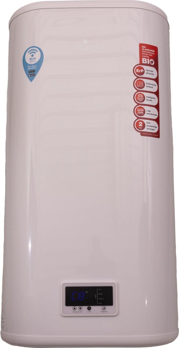 TTulpe Comfort 80-V 80 liter platte boiler verticaal Wi-Fi