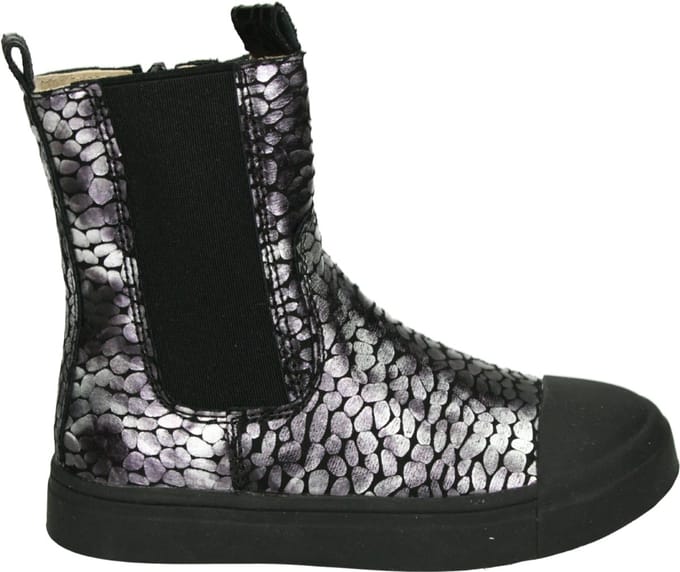 Laarzen | Meisjes | Old Silver Black | Leer | Shoesme | Maat 29