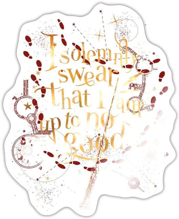 Harry Potter Ik Zweer Plechtig Sticker Maat S (max. 10 x 10cm)