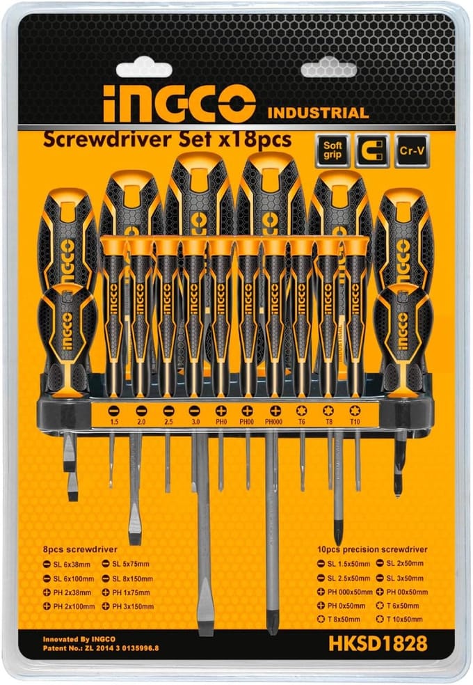 Schroevendraaierset - Gereedschapset - Klus Klussen - Geïsoleerde Handgrepen - 18 Delig