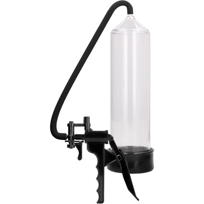 Pumped Elite Beginners Penis Pomp met Pistoolgrip Inclusief Siliconen Penisring - 30 cm - Zwart