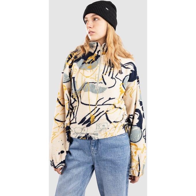 Iriedaily Arkta Teddy Troyer Zip Hoodie wit