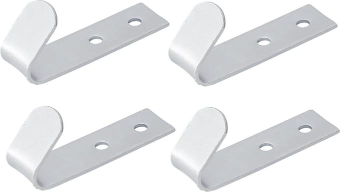 ProPlus Schroefbare haak - staal - 72 x 21 mm - set van 4