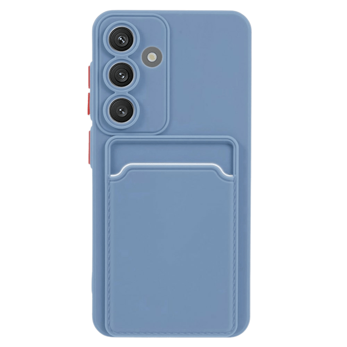 CaseBody Samsung A55 Telefoonhoesje met Kaarthouder Grijsblauw