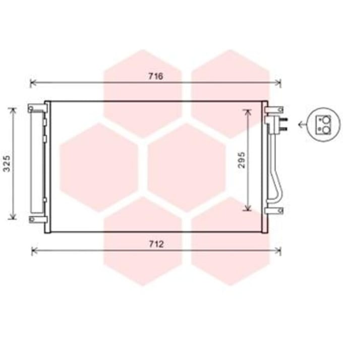 Condensator, airconditioning VAN WEZEL 08005038