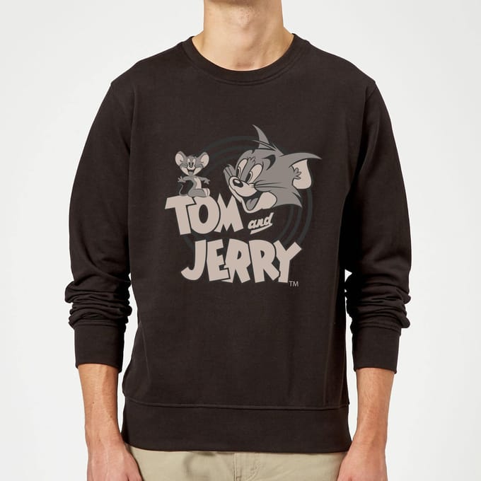 Tom and Jerry Circle Trui - Zwart - S