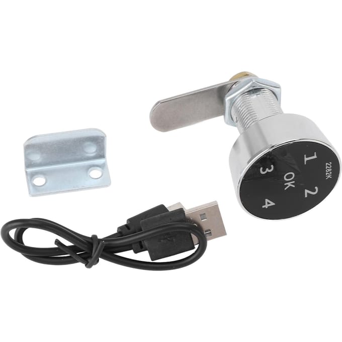 Elektronisch gecodeerd kastslot Aluminium Smart Touch Toetsenbord Digitaal Wachtwoord Slot voor Kast Gereedschapskist gray
