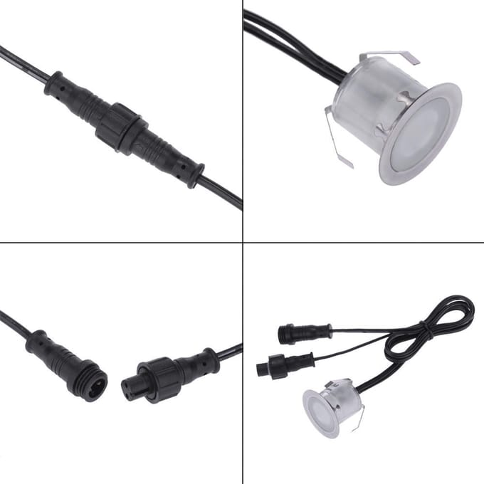 10PCS Kleine verzonken ondergrondse IP67 waterdichte spotlight buitentuindecoraties US Plug