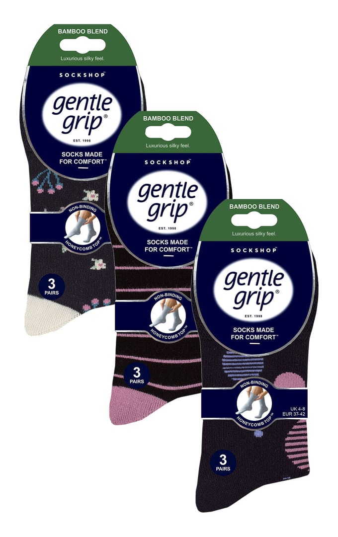 Gentle Grip - Dames 9 Pak Bamboe Sokken - SOLRM423738