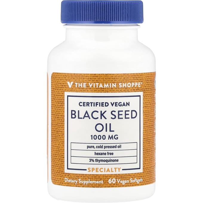 Huile de Nigelle, 1 000 mg, 60 Gélules Végétaliennes