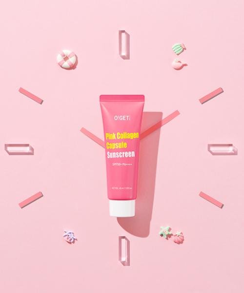 Oget Roze Collageen Capsule Zonnebrandcrème Spf50+ Pa++++ 40ml [hydraterende Zonverzorging] NONE pink