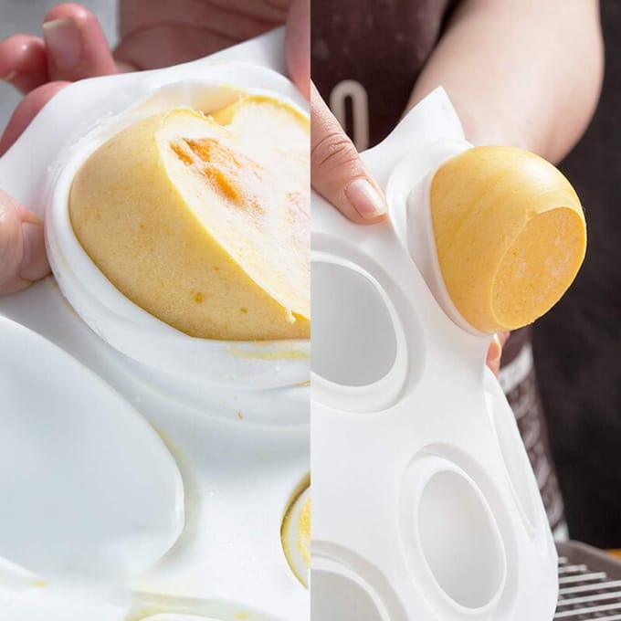 3D bolvormige siliconen mal, mousse cake bakvorm, bakcake siliconen mal white