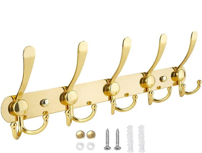 Wandkapstok - Geen boren nodig - Aluminiumlegering - Goud
