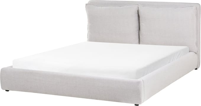 BAJONNA - Tweepersoonsbed - Lichtgrijs - 160 x 200 cm - Polyester
