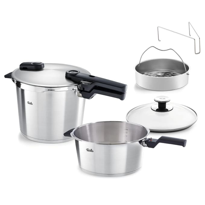 Fissler Vitaquick Premium Snelkookpan-set 3.5L & 6L met stoominzet