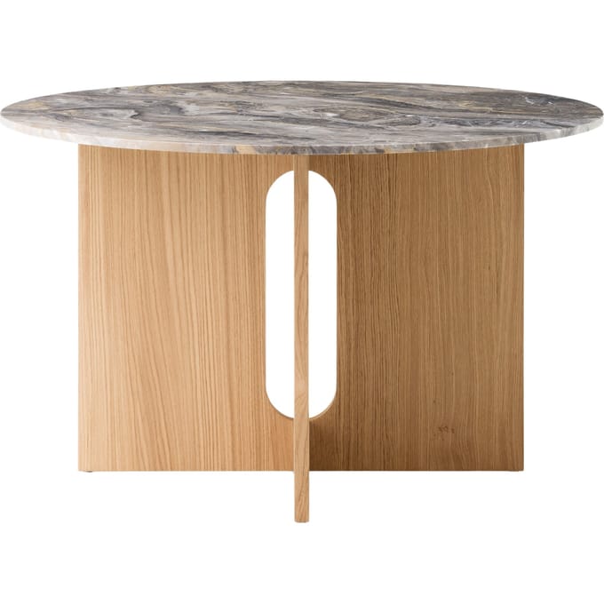 Audo Androgyne eettafel rond - Grey Galaxy - eiken, natuur - Ø 120 cm