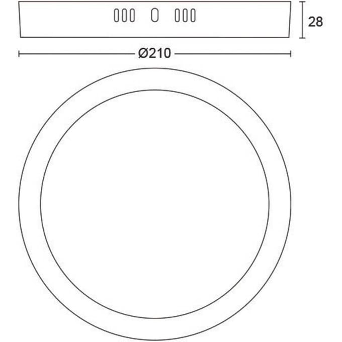Philips Magneos plafondlamp - wit - rond - klein - 12 W
