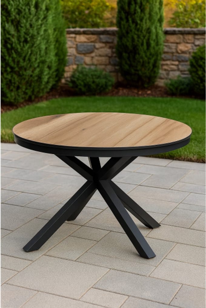 Tuintafel Milano rond Ø120cm - Houtkleur